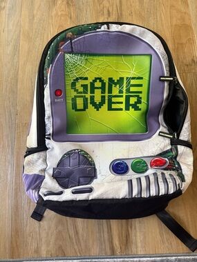 Game Over Retro Handheld Backpack - Purple/Green